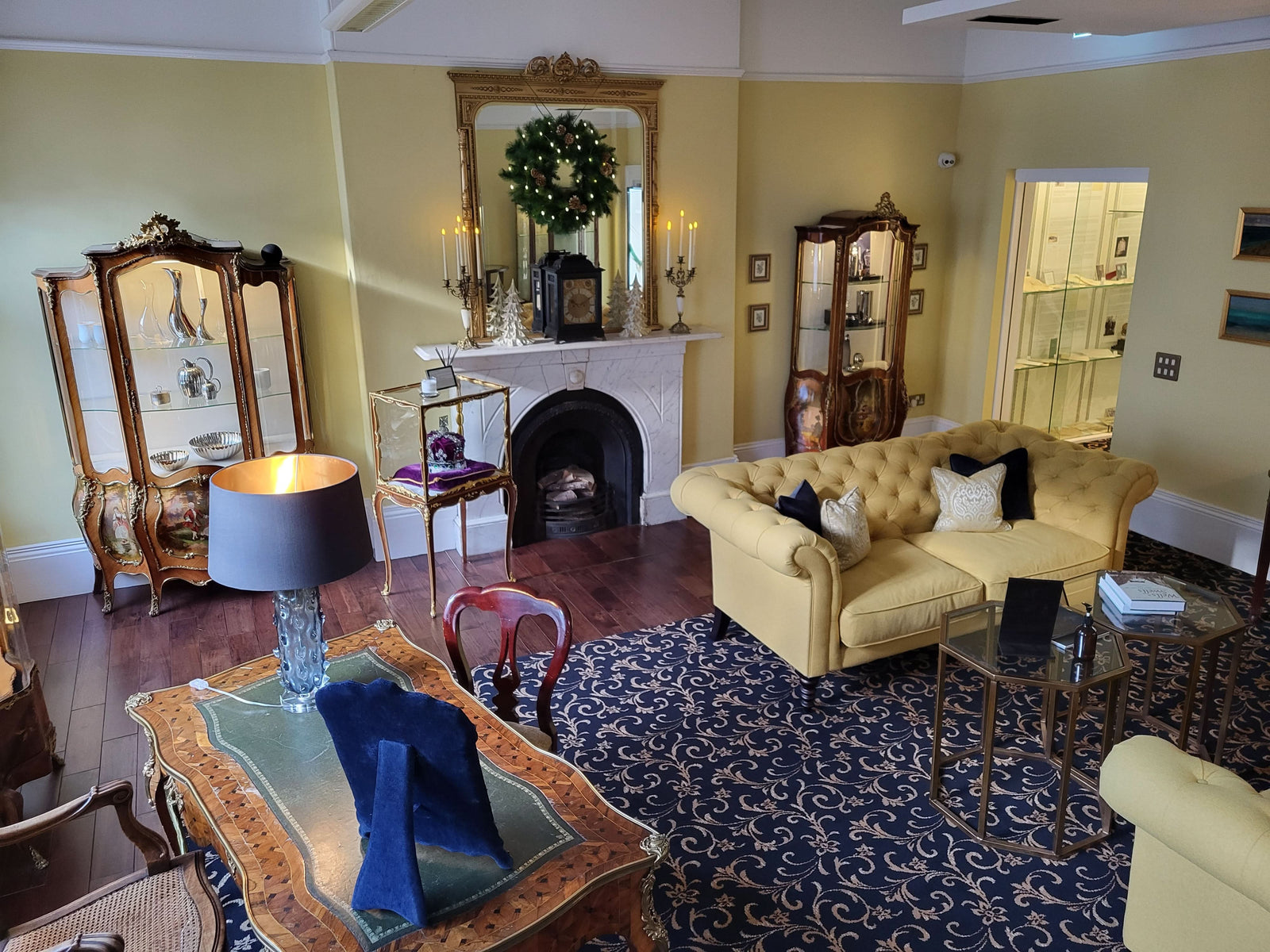 Detail of the Ogden showroom interior, showing original Edwardian fixtures.